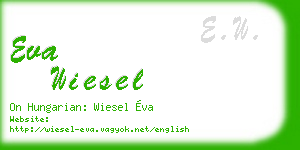 eva wiesel business card